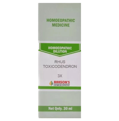 Bakson's Homeopathy Rhus Toxicodendron Dilution 3X - Classic Derma