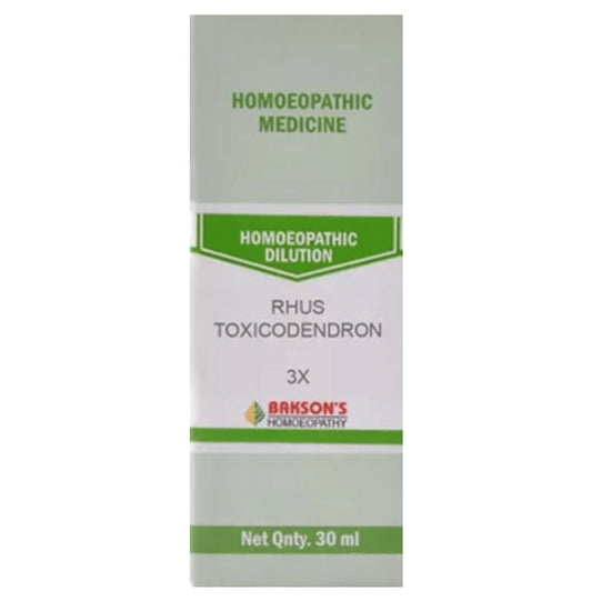 Bakson's Homeopathy Rhus Toxicodendron Dilution 3X - Classic Derma