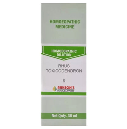 Bakson's Homeopathy Rhus Toxicodendron Dilution 6 - Classic Derma