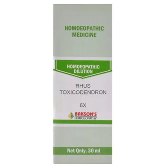 Bakson's Homeopathy Rhus Toxicodendron Dilution 6X - Classic Derma