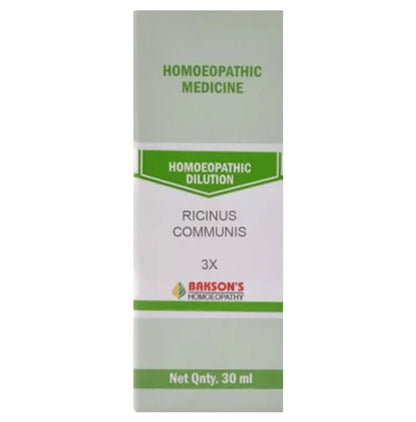 Bakson's Homeopathy Ricinus Communis Dilution 3X - Classic Derma