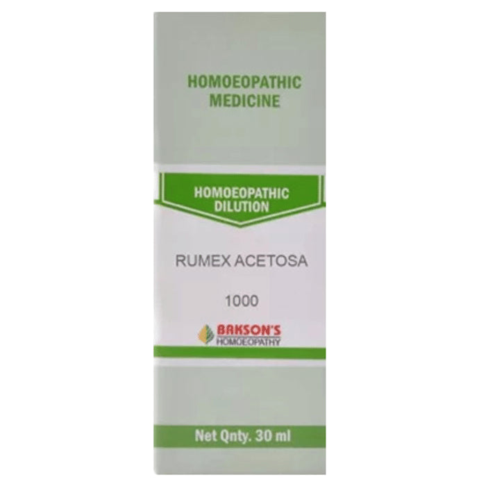 Bakson's Homeopathy Rumex Acetosa Dilution 1000 CH - Classic Derma