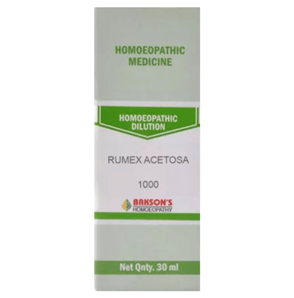 Bakson's Homeopathy Rumex Acetosa Dilution 1000 CH - Classic Derma