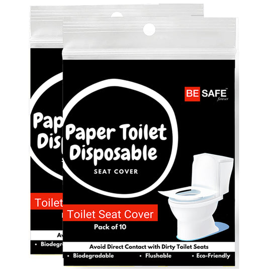 Be Safe Forever Disposable Paper Toilet Seat Cover (10 Each) Black - Classic Derma