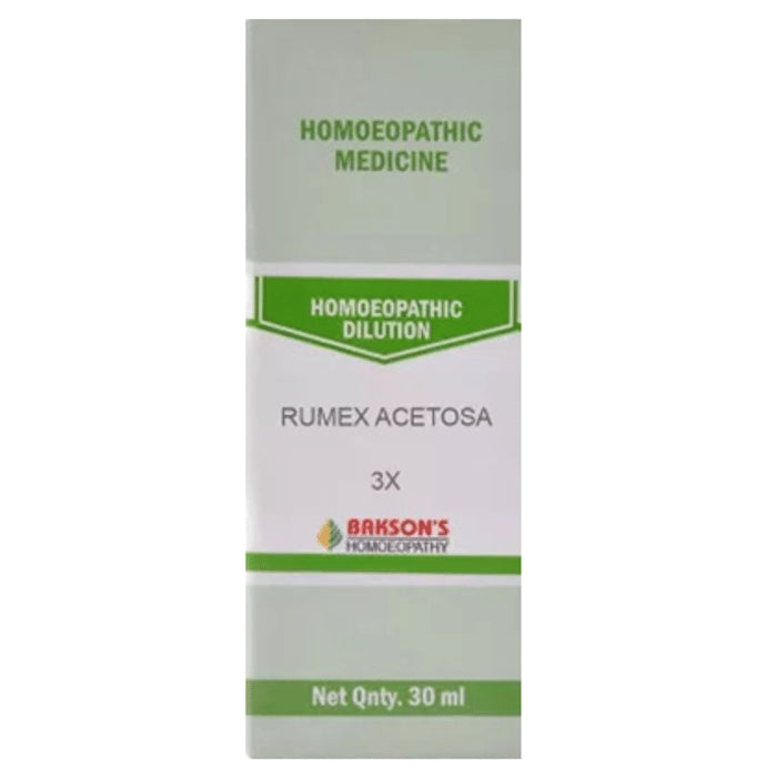 Bakson's Homeopathy Rumex Acetosa Dilution 3X - Classic Derma