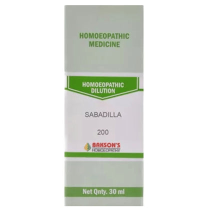Bakson's Homeopathy Sabadilla Dilution 200 - Classic Derma