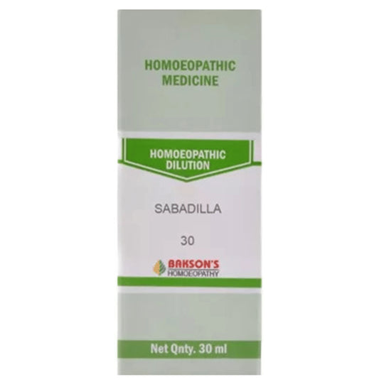 Bakson's Homeopathy Sabadilla Dilution 30 - Classic Derma