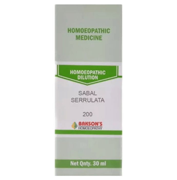 Bakson's Homeopathy Sabal Serrulata Dilution 200 - Classic Derma