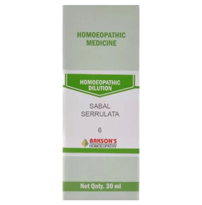 Bakson's Homeopathy Sabal Serrulata Dilution 6 - Classic Derma