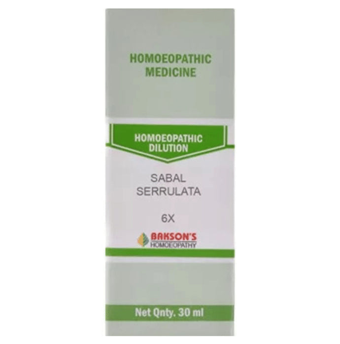 Bakson's Homeopathy Sabal Serrulata Dilution 6X - Classic Derma