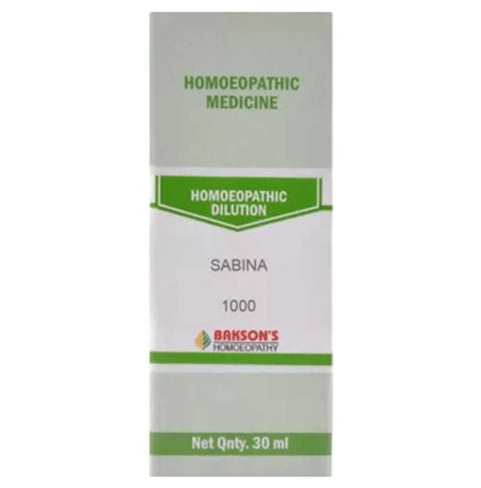 Bakson's Homeopathy Sabina Dilution 1000 CH - Classic Derma