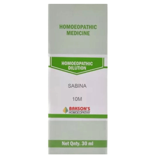 Bakson's Homeopathy Sabina Dilution 10M - Classic Derma