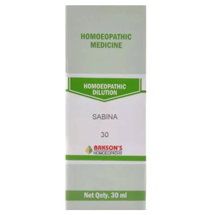 Bakson's Homeopathy Sabina Dilution 30 - Classic Derma