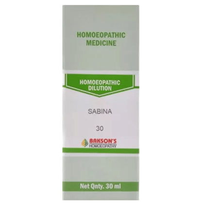 Bakson's Homeopathy Sabina Dilution 30 - Classic Derma
