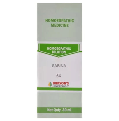 Bakson's Homeopathy Sabina Dilution 6X - Classic Derma