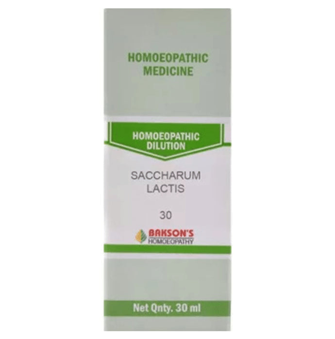 Bakson's Homeopathy Saccharum Lactis Dilution 30 - Classic Derma