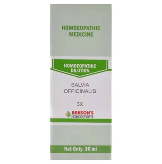 Bakson's Homeopathy Salvia Officinalis Dilution 3X - Classic Derma