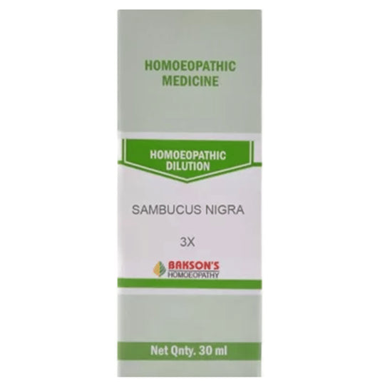 Bakson's Homeopathy Sambucus Nigra Dilution 3X - Classic Derma