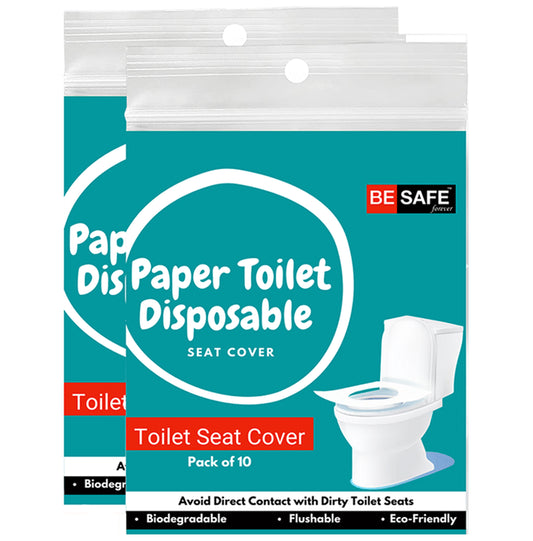 Be Safe Forever Disposable Paper Toilet Seat Cover (10 Each) Blue - Classic Derma
