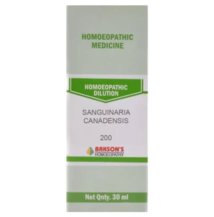 Bakson's Homeopathy Sanguinaria Canadensis Dilution 200 - Classic Derma