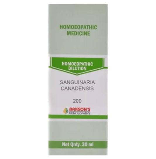 Bakson's Homeopathy Sanguinaria Canadensis Dilution 200 - Classic Derma