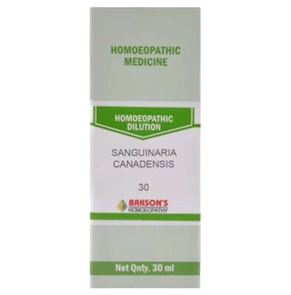 Bakson's Homeopathy Sanguinaria Canadensis Dilution 30 - Classic Derma