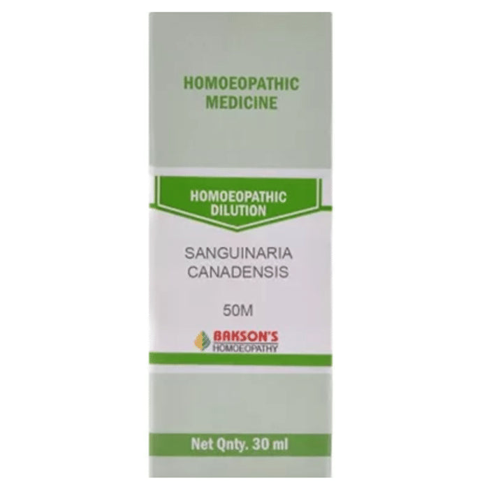 Bakson's Homeopathy Sanguinaria Canadensis Dilution 50M - Classic Derma