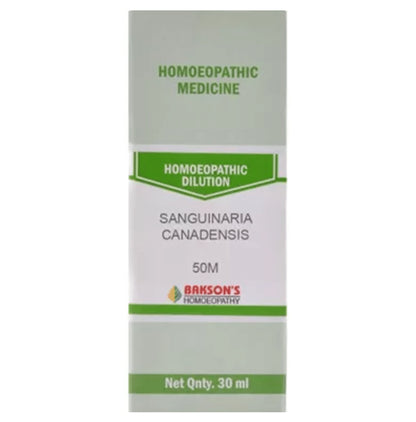 Bakson's Homeopathy Sanguinaria Canadensis Dilution 50M - Classic Derma