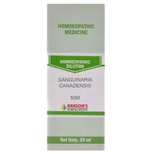 Bakson's Homeopathy Sanguinaria Canadensis Dilution 50M - Classic Derma