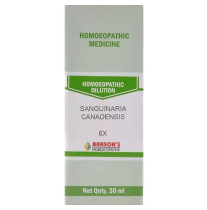 Bakson's Homeopathy Sanguinaria Canadensis Dilution 6X - Classic Derma