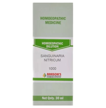 Bakson's Homeopathy Sanguinaria Nitricum Dilution 1000 CH - Classic Derma