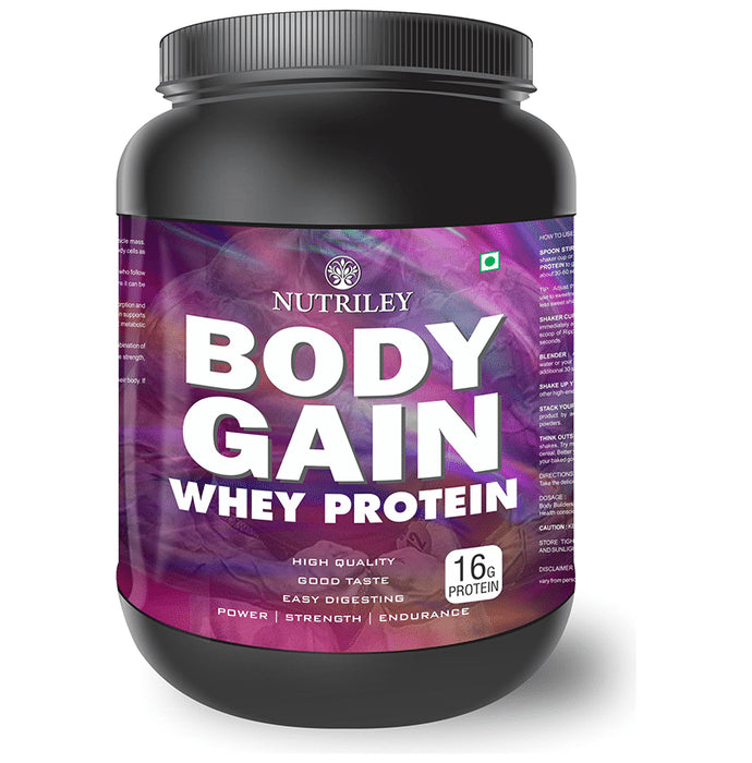Nutriley Body Gain Whey Protein American Ice Cream Powder - Classic Derma