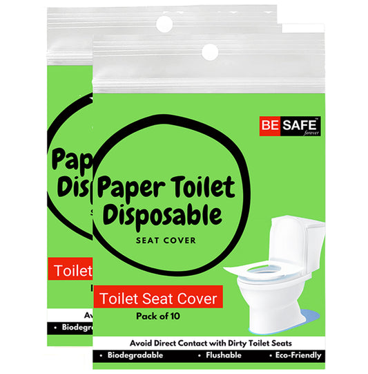 Be Safe Forever Disposable Paper Toilet Seat Cover (10 Each) Green - Classic Derma
