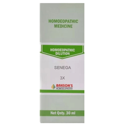 Bakson's Homeopathy Senega Dilution 3X - Classic Derma