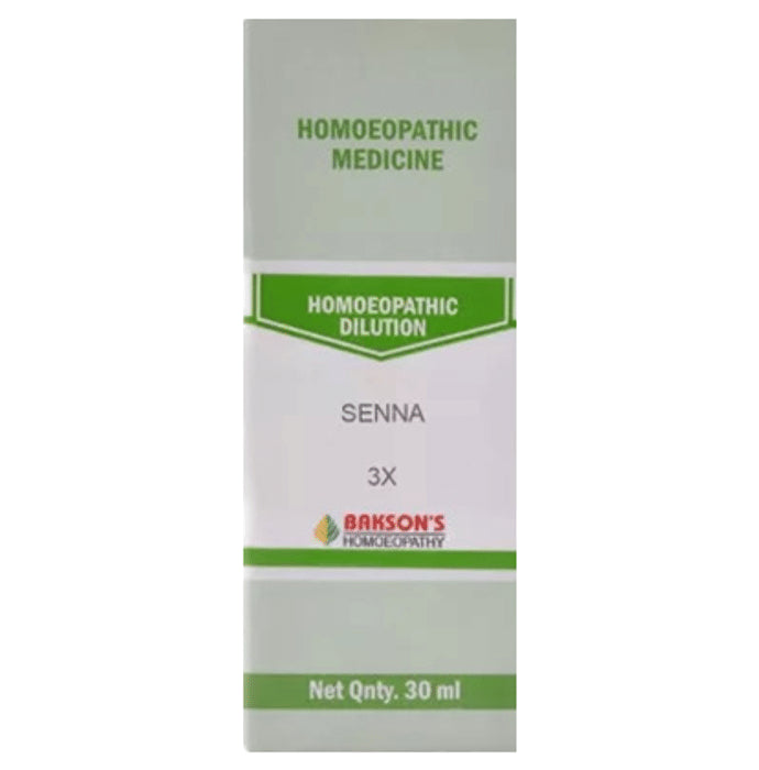 Bakson's Homeopathy Senna Dilution 3X - Classic Derma