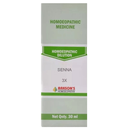 Bakson's Homeopathy Senna Dilution 3X - Classic Derma