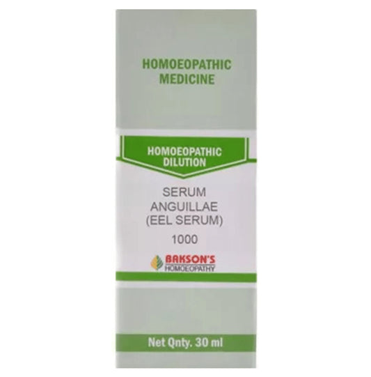 Bakson's Homeopathy Serum Anguillae (Eel Serum) Dilution 1000 CH - Classic Derma