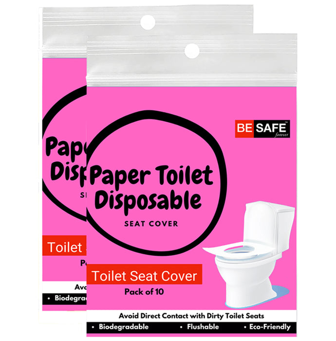 Be Safe Forever Disposable Paper Toilet Seat Cover (10 Each) Pink - Classic Derma