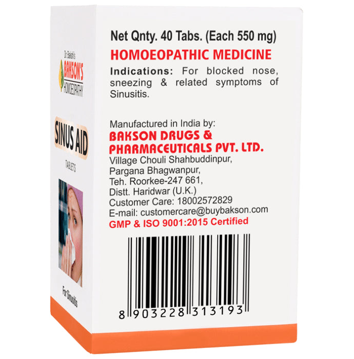 Bakson's Homeopathy Sinus Aid Tablet