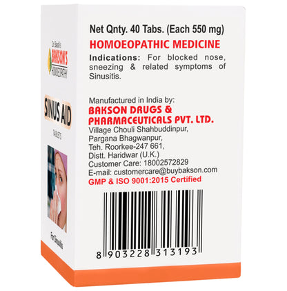 Bakson's Homeopathy Sinus Aid Tablet