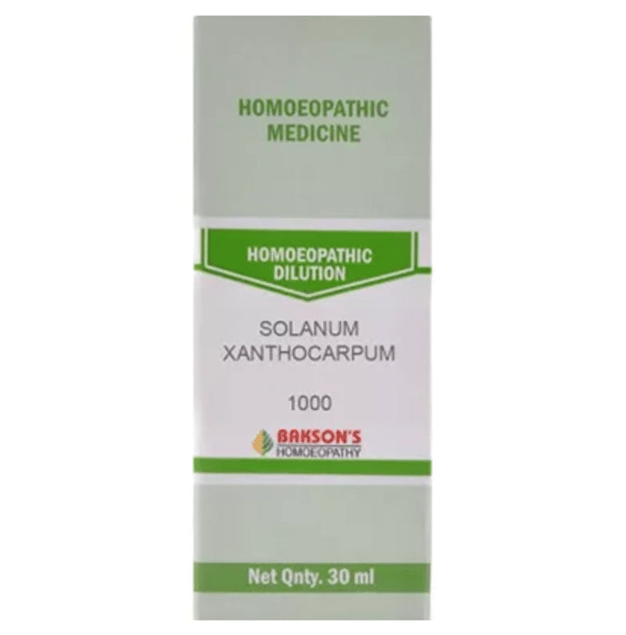 Bakson's Homeopathy Solanum Xanthocarpum Dilution 1000 CH - Classic Derma