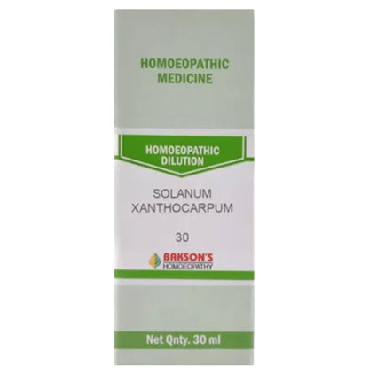 Bakson's Homeopathy Solanum Xanthocarpum Dilution 30 - Classic Derma