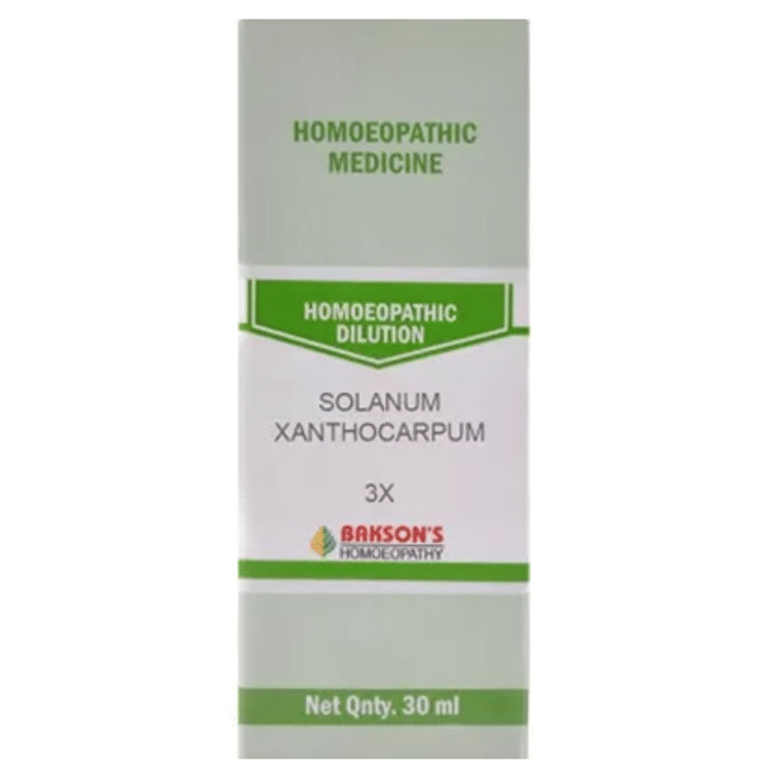Bakson's Homeopathy Solanum Xanthocarpum Dilution 3X - Classic Derma