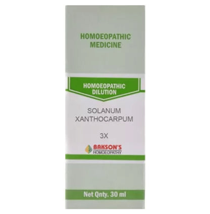 Bakson's Homeopathy Solanum Xanthocarpum Dilution 3X - Classic Derma