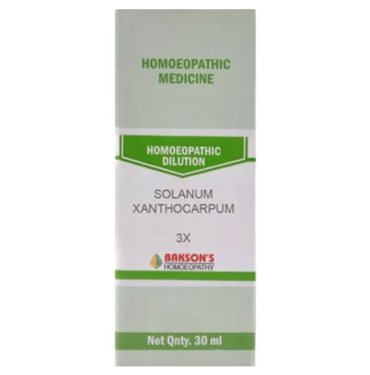 Bakson's Homeopathy Solanum Xanthocarpum Dilution 3X - Classic Derma
