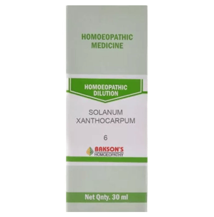 Bakson's Homeopathy Solanum Xanthocarpum Dilution 6 CH - Classic Derma