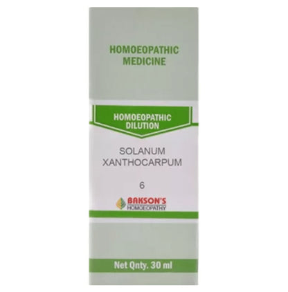 Bakson's Homeopathy Solanum Xanthocarpum Dilution 6 CH - Classic Derma