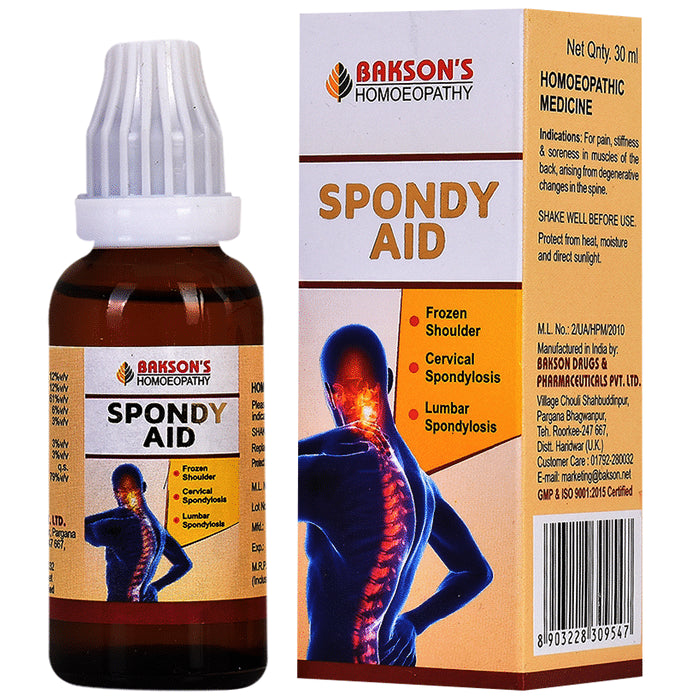 Bakson's Homeopathy Spondy Aid Drop - Classic Derma