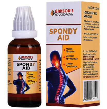 Bakson's Homeopathy Spondy Aid Drop - Classic Derma