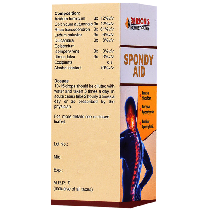 Bakson's Homeopathy Spondy Aid Drop